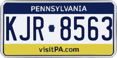 PA license plate KJR8563