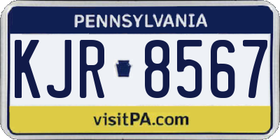 PA license plate KJR8567