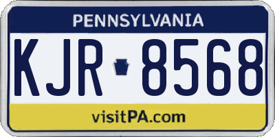 PA license plate KJR8568