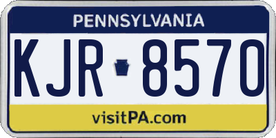 PA license plate KJR8570