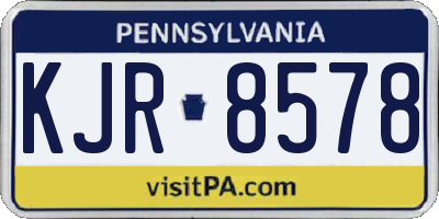 PA license plate KJR8578