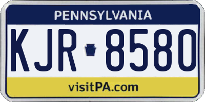 PA license plate KJR8580