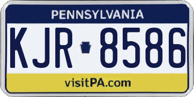 PA license plate KJR8586