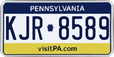 PA license plate KJR8589