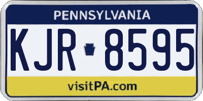 PA license plate KJR8595