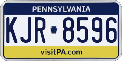 PA license plate KJR8596