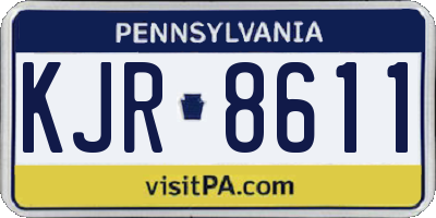 PA license plate KJR8611
