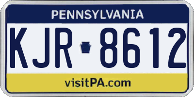 PA license plate KJR8612