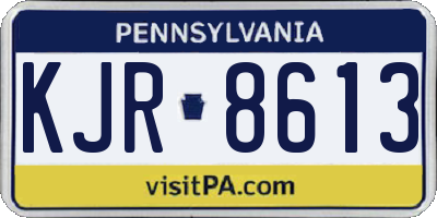 PA license plate KJR8613