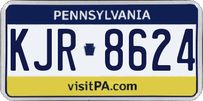 PA license plate KJR8624
