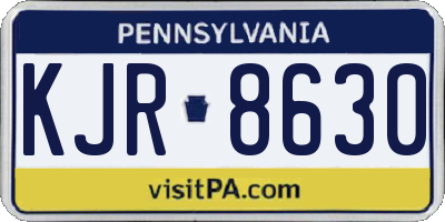 PA license plate KJR8630