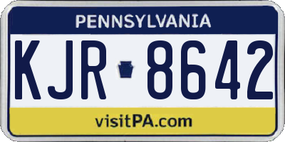 PA license plate KJR8642