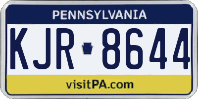 PA license plate KJR8644