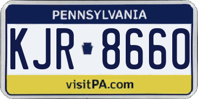 PA license plate KJR8660