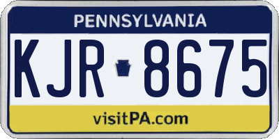 PA license plate KJR8675