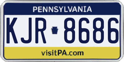 PA license plate KJR8686