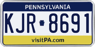 PA license plate KJR8691
