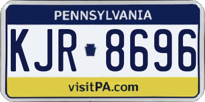 PA license plate KJR8696
