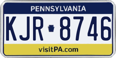 PA license plate KJR8746