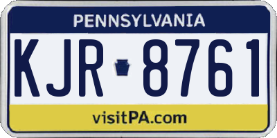 PA license plate KJR8761