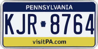 PA license plate KJR8764