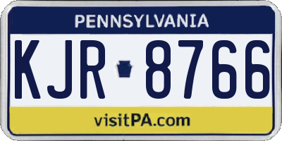 PA license plate KJR8766