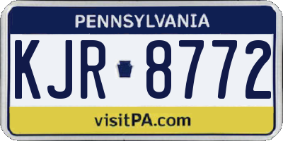 PA license plate KJR8772