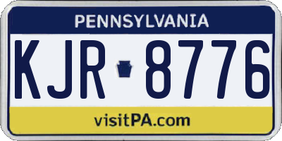 PA license plate KJR8776