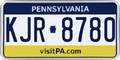 PA license plate KJR8780