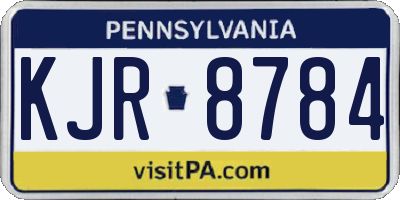 PA license plate KJR8784