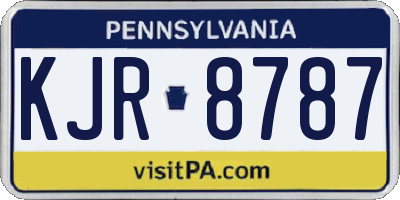PA license plate KJR8787