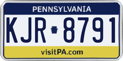 PA license plate KJR8791