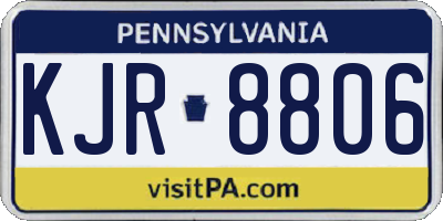 PA license plate KJR8806
