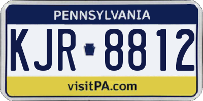 PA license plate KJR8812