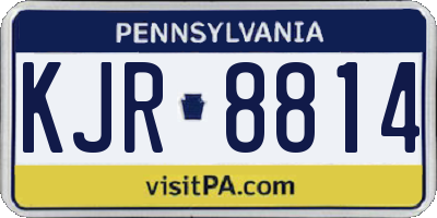 PA license plate KJR8814