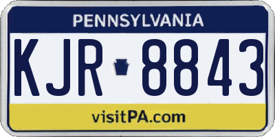 PA license plate KJR8843