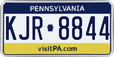 PA license plate KJR8844