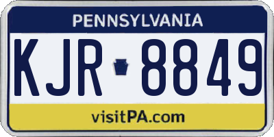 PA license plate KJR8849