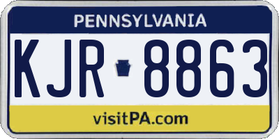 PA license plate KJR8863