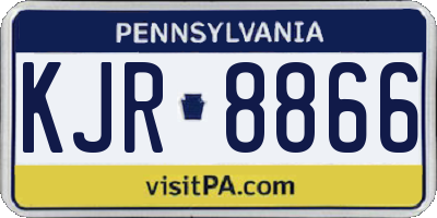 PA license plate KJR8866