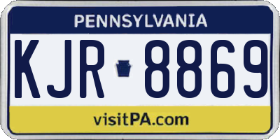 PA license plate KJR8869