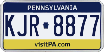 PA license plate KJR8877
