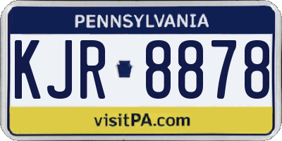 PA license plate KJR8878
