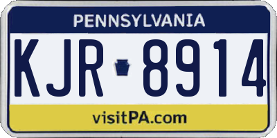 PA license plate KJR8914