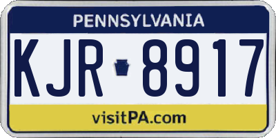 PA license plate KJR8917