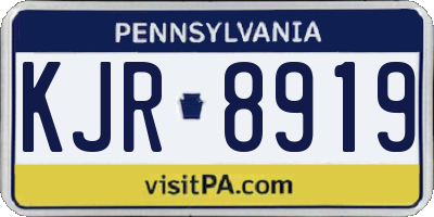 PA license plate KJR8919