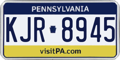 PA license plate KJR8945