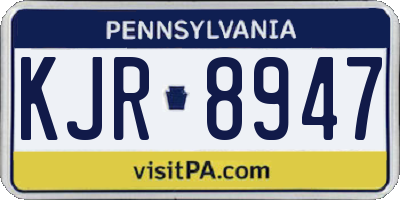 PA license plate KJR8947