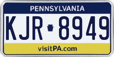 PA license plate KJR8949