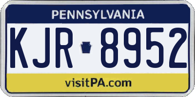 PA license plate KJR8952
